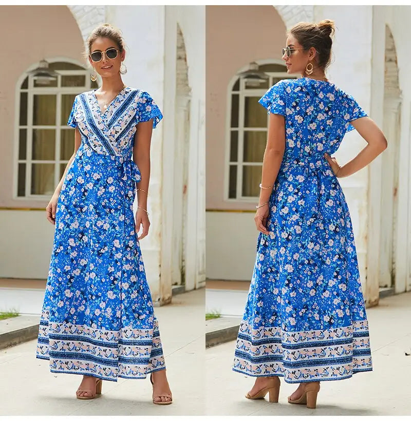 Robe Portefeuille Bohème | Dame Fleur
