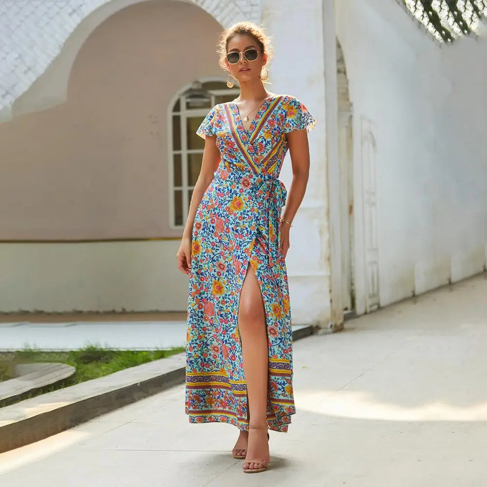 Robe Portefeuille Bohème | Dame Fleur
