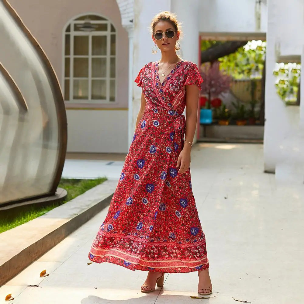 Robe Portefeuille Bohème | Dame Fleur