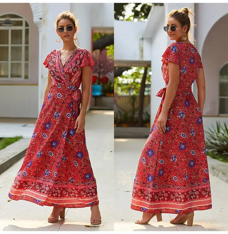 Robe Portefeuille Bohème | Dame Fleur