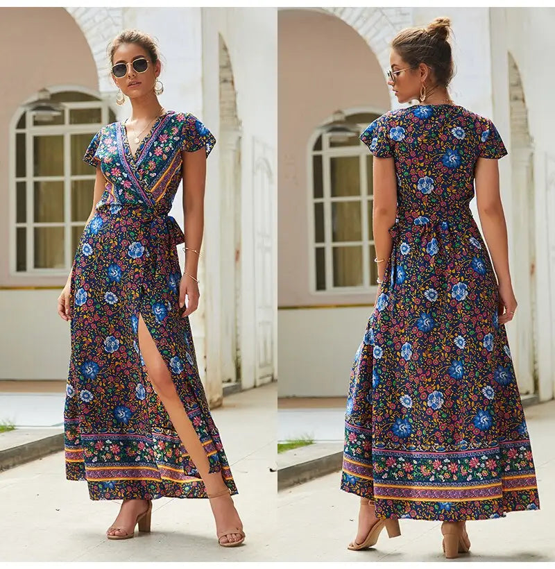Robe Portefeuille Bohème | Dame Fleur