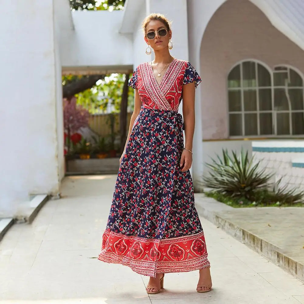Robe Portefeuille Bohème | Dame Fleur