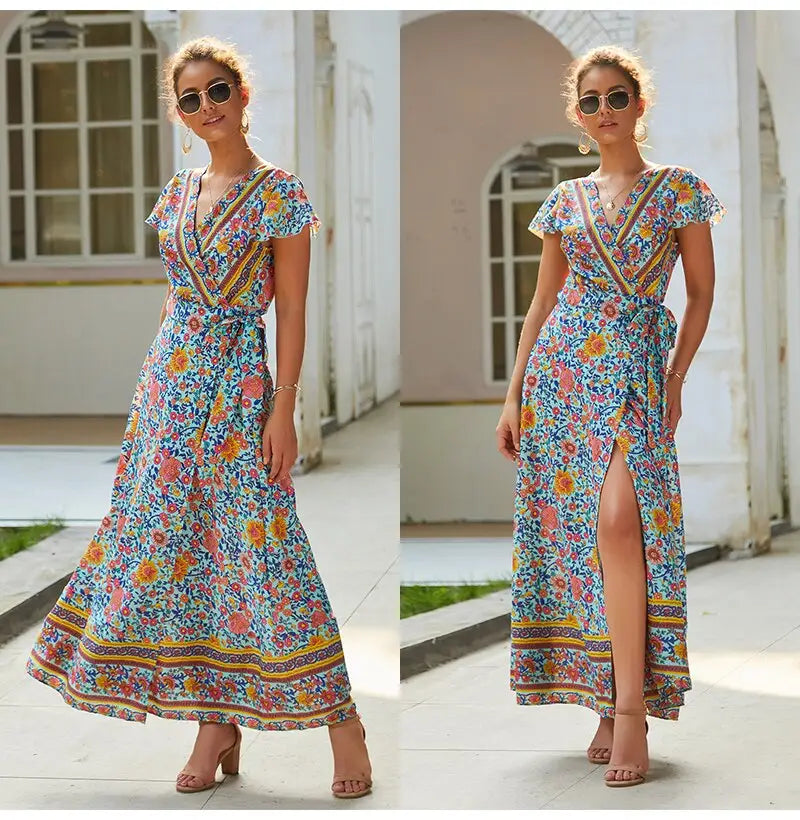 Robe Portefeuille Bohème | Dame Fleur