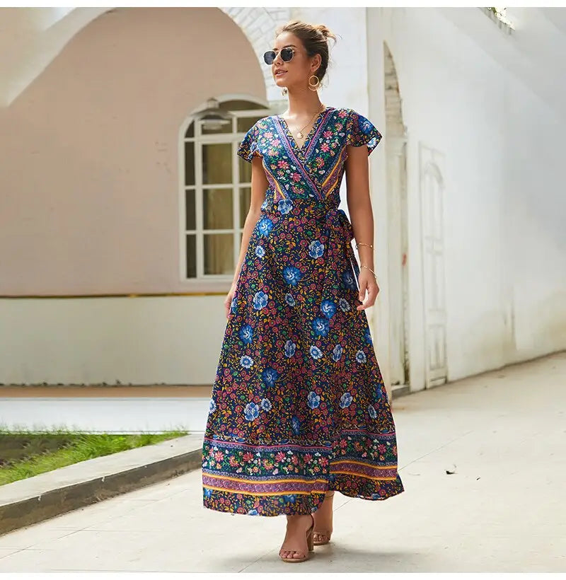 Robe Portefeuille Bohème | Dame Fleur