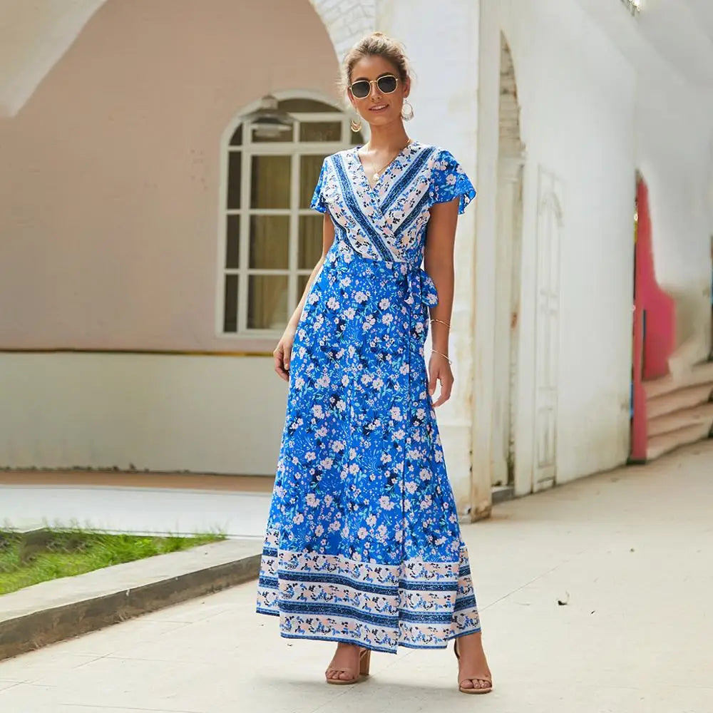Robe Portefeuille Bohème | Dame Fleur