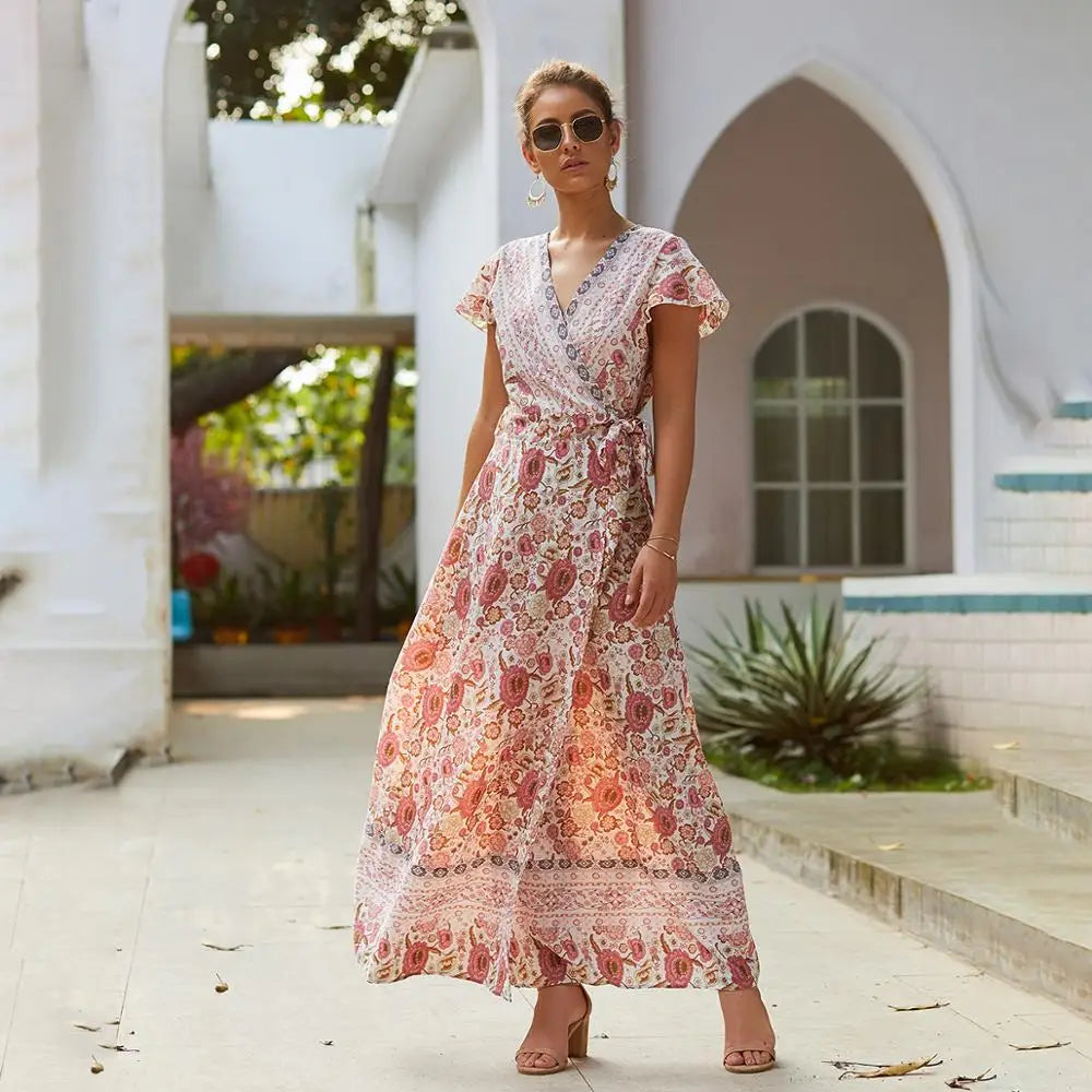 Robe Portefeuille Bohème | Dame Fleur