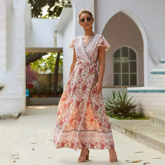 Robe Portefeuille Bohème | Dame Fleur