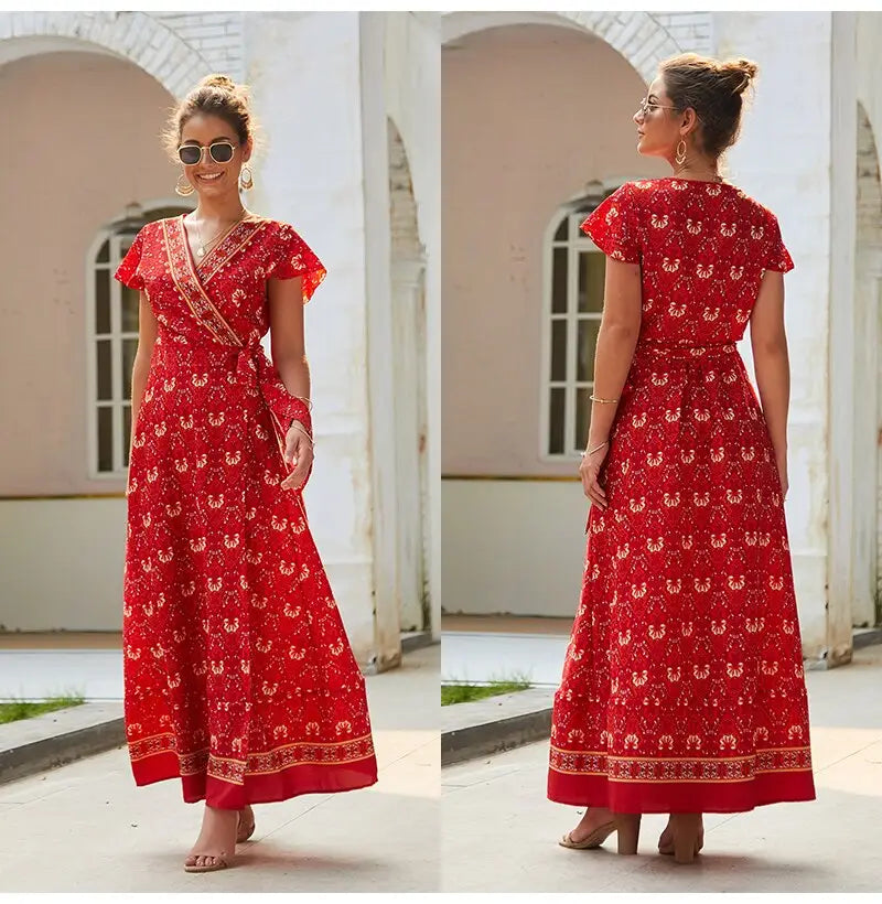 Robe Portefeuille Bohème | Dame Fleur
