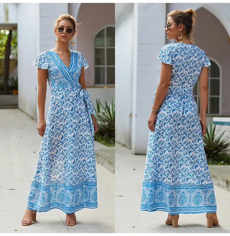 Robe Portefeuille Bohème | Dame Fleur