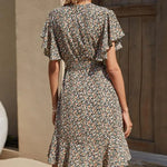 Robe Portefeuille Courte - Vignette | Dame Fleur