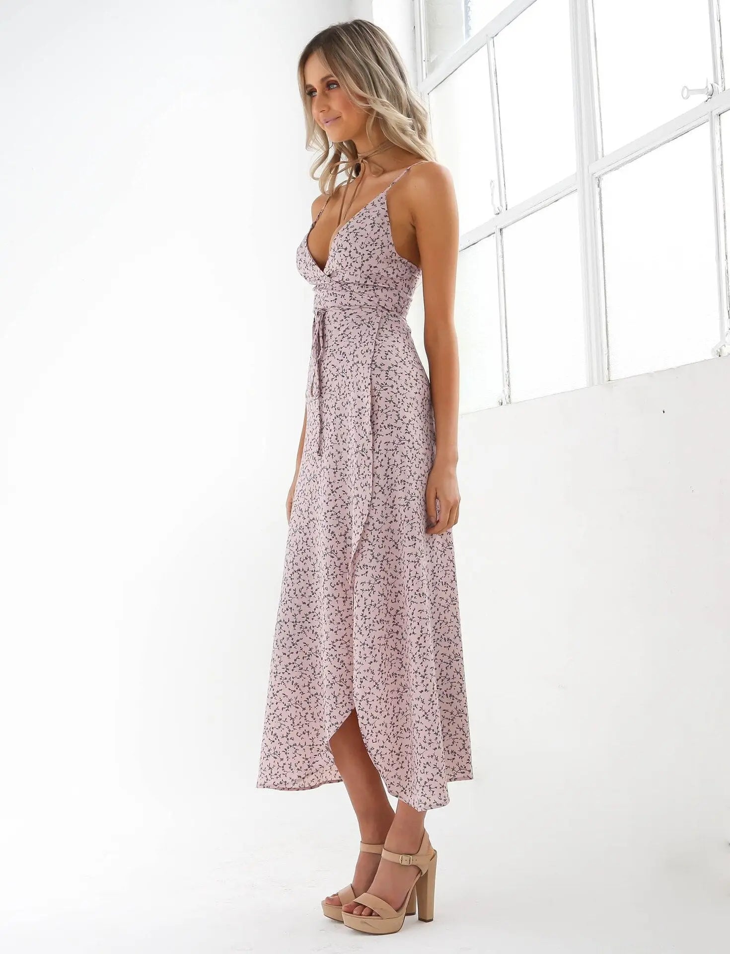 Robe Portefeuille Femme Elegante Eté | Dame Fleur