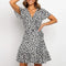 Robe Portefeuille Fleurie Courte | Dame Fleur