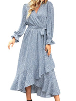 Robe Portefeuille Longue - Vignette | Dame Fleur