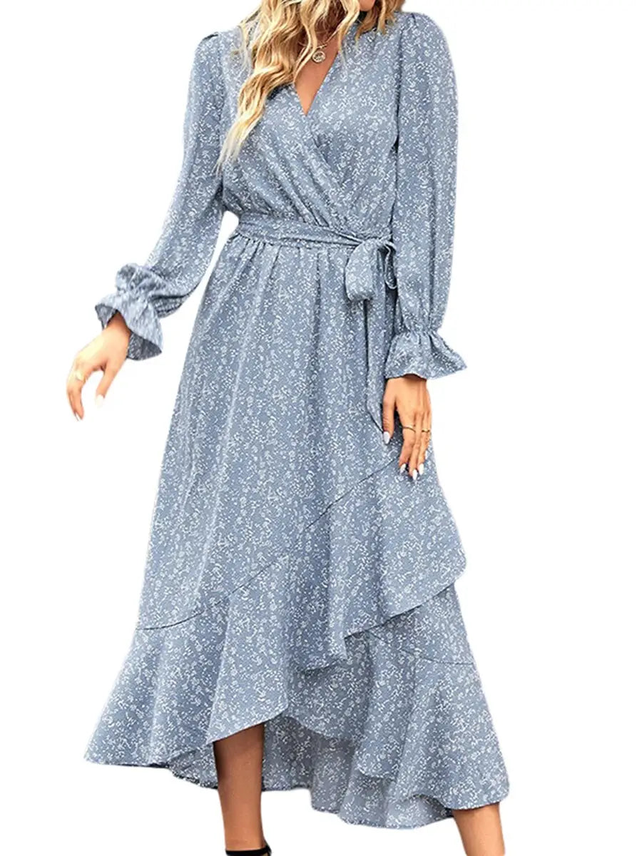 Robe Portefeuille Longue | Dame Fleur