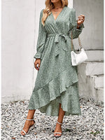 Robe Portefeuille Longue - Vignette | Dame Fleur