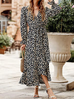 Robe Portefeuille Longue - Vignette | Dame Fleur