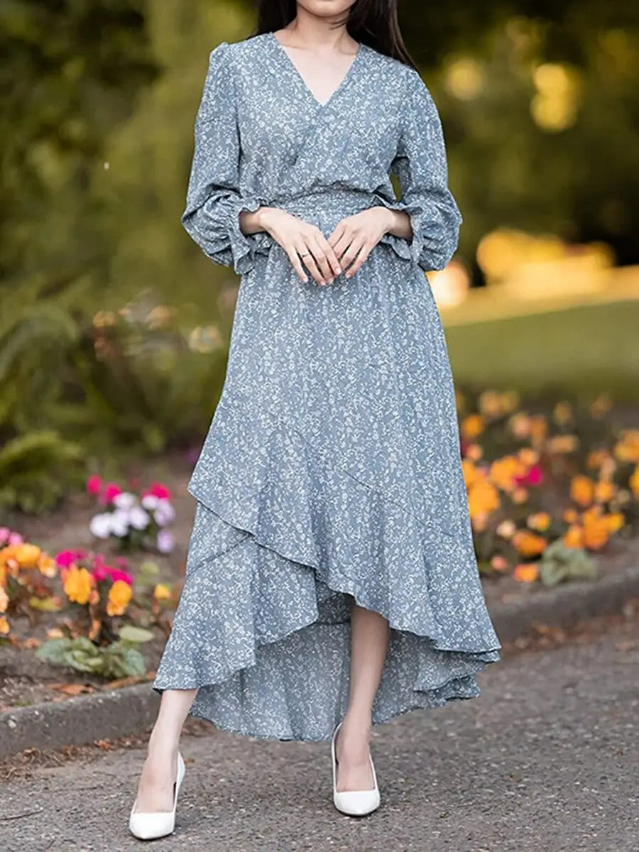 Robe Portefeuille Longue | Dame Fleur