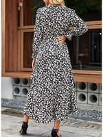 Robe Portefeuille Longue - Vignette | Dame Fleur