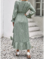 Robe Portefeuille Longue - Vignette | Dame Fleur