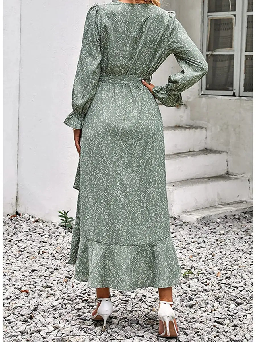 Robe Portefeuille Longue | Dame Fleur