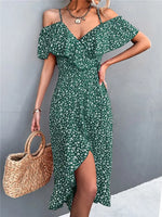 Robe Portefeuille Mi-Longue - Vignette | Dame Fleur