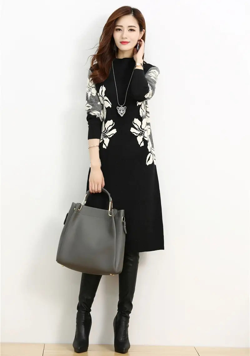 Robe Pull Fleurie | Dame Fleur
