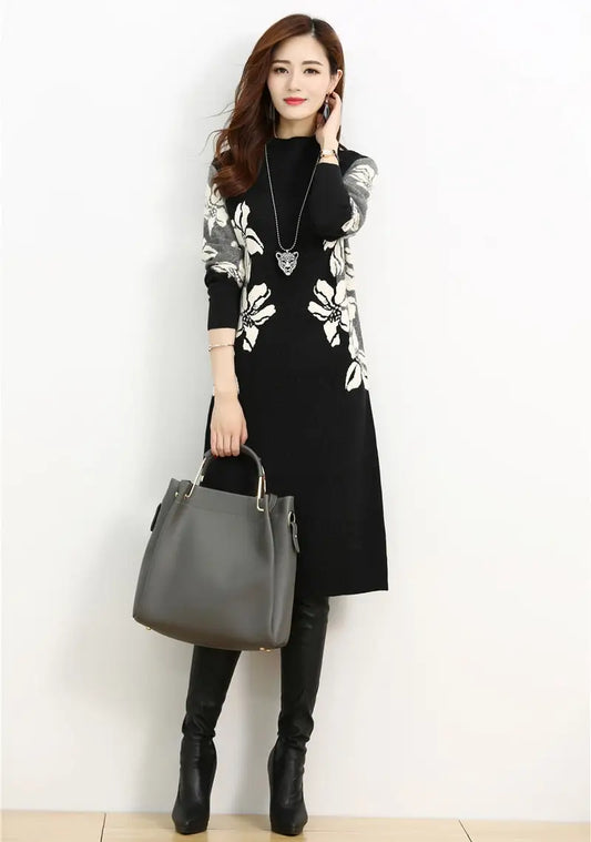 Robe Pull Fleurie | Dame Fleur