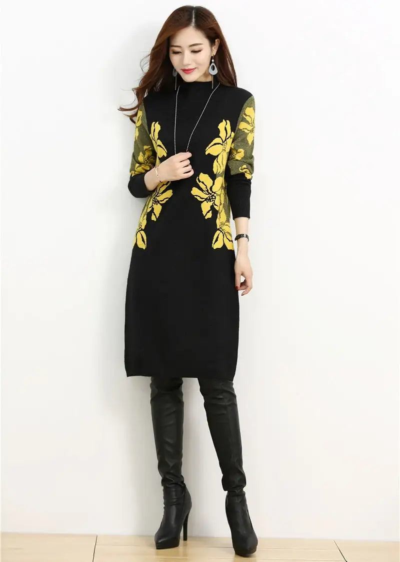 Robe Pull Fleurie | Dame Fleur
