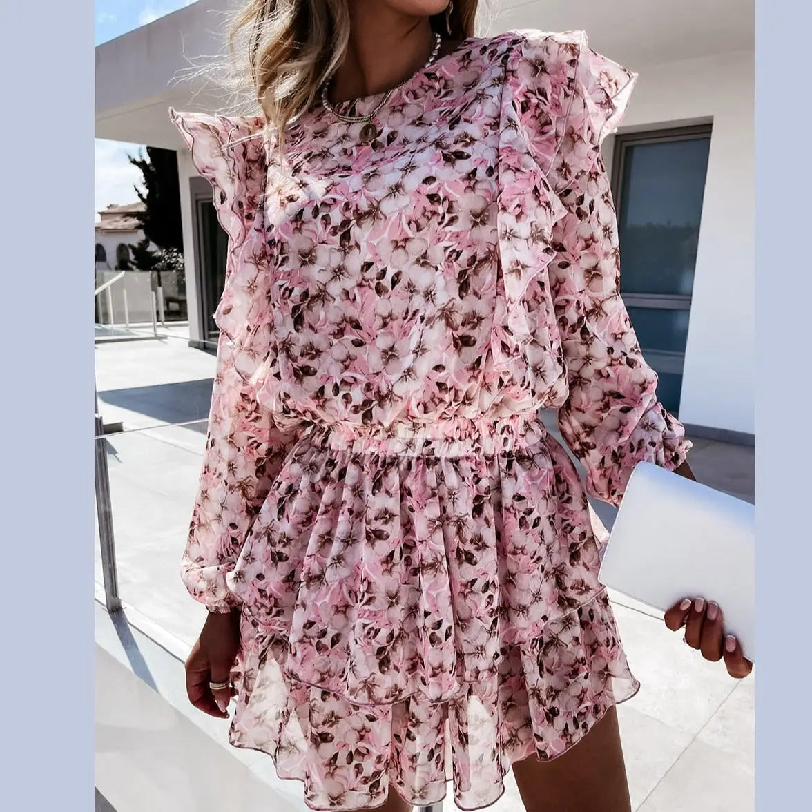 Robe Rose avec Fleur | Dame Fleur