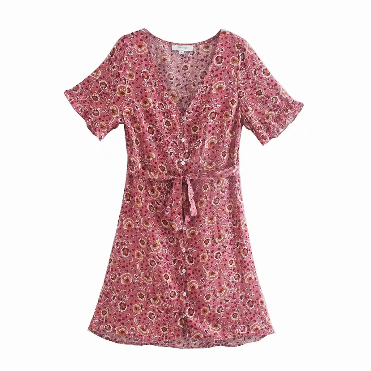 Robe Rouge Fleurie | Dame Fleur