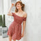 Robe Rouge Fleurie Courte | Dame Fleur