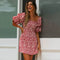 Robe Rouge Petites Fleurs | Dame Fleur