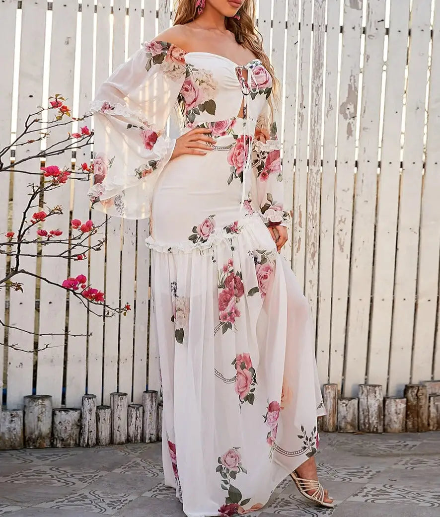 Robe Témoin de Mariage Fleurie | Dame Fleur