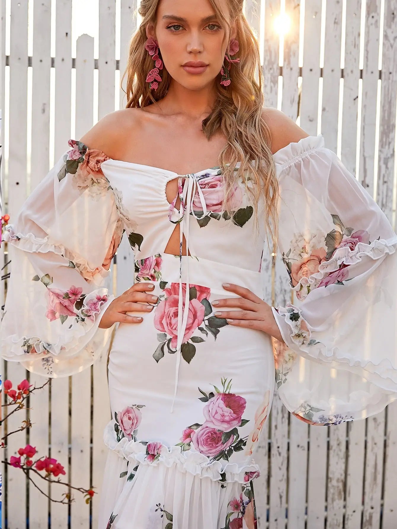 Robe Témoin de Mariage Fleurie | Dame Fleur