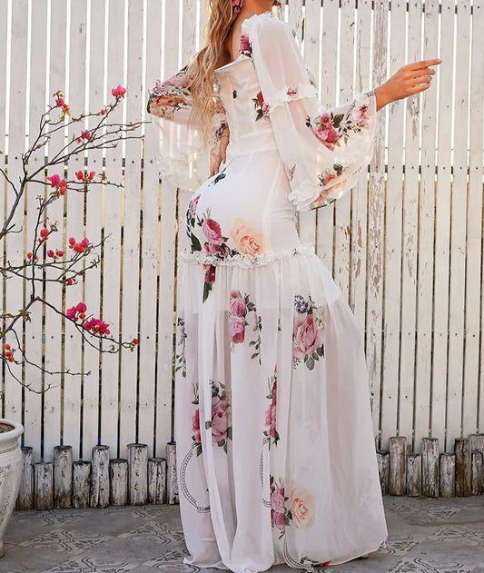 Robe Témoin de Mariage Fleurie | Dame Fleur