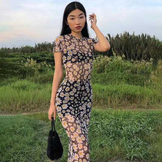 Robe Transparente Fleur | Dame Fleur