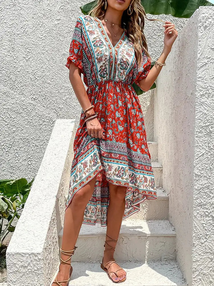 Robe Trapèze Fleurie | Dame Fleur
