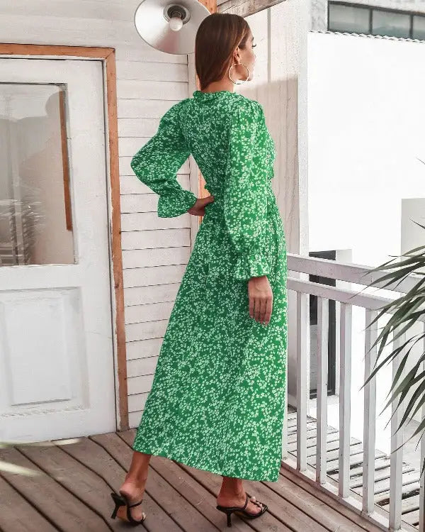 Robe Verte Fluide | Dame Fleur