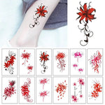 Tatouages Éphémères Fleur et Papillon – Pack 10 à 50 pièces - Vignette | Dame Fleur