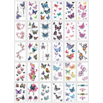 Tatouages Éphémères Fleur et Papillon – Pack 10 à 50 pièces - Vignette | Dame Fleur