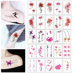 Tatouages Éphémères Fleur et Papillon – Pack 10 à 50 pièces - Vignette | Dame Fleur