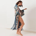Veste Kimono Fleuri Chic - Vignette | Dame Fleur