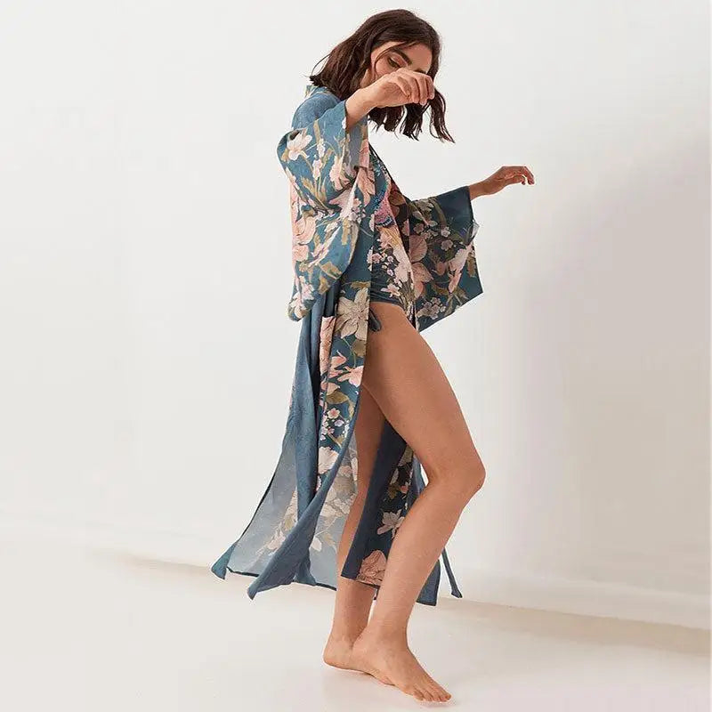 Veste Kimono Fleuri Chic | Dame Fleur