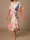 Veste Kimono Fleurie Femme | Dame Fleur