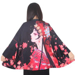 Veste Kimono Geisha Fleurie - Vignette | Dame Fleur