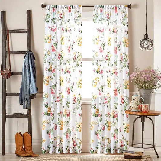 Voilage imprimé floral | Dame Fleur
