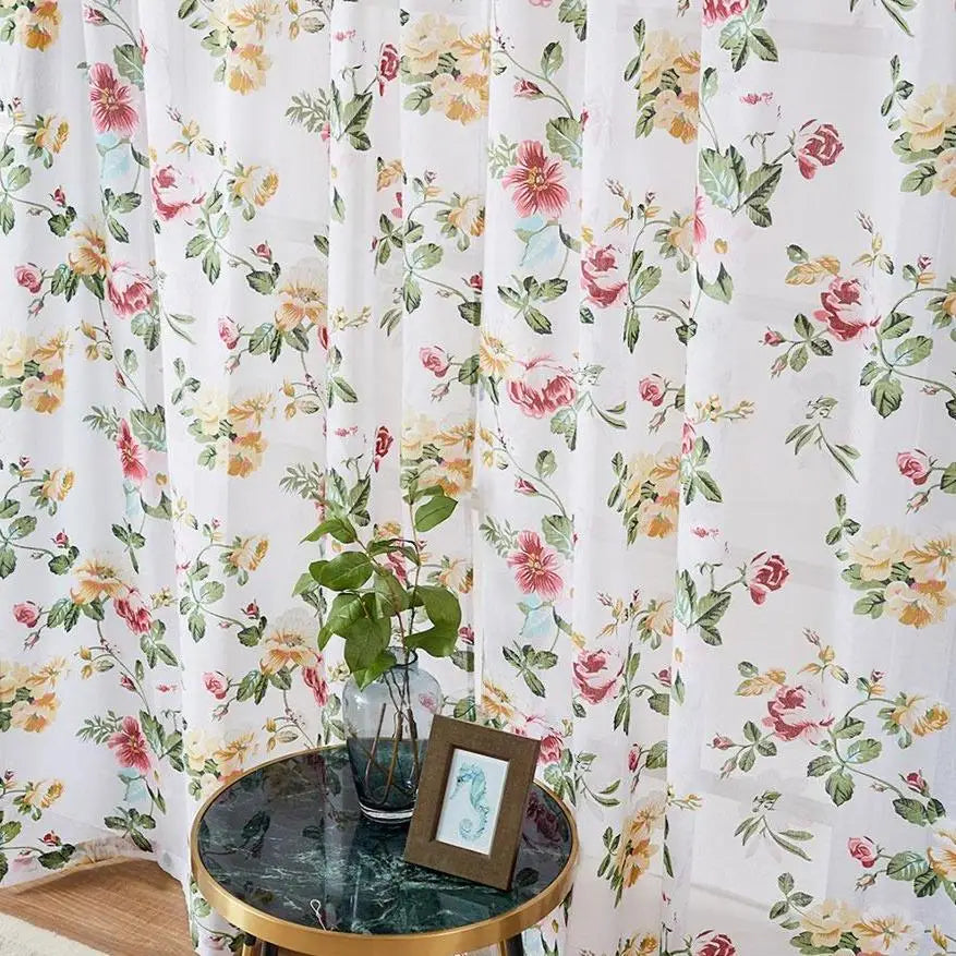 Voilage imprimé floral | Dame Fleur