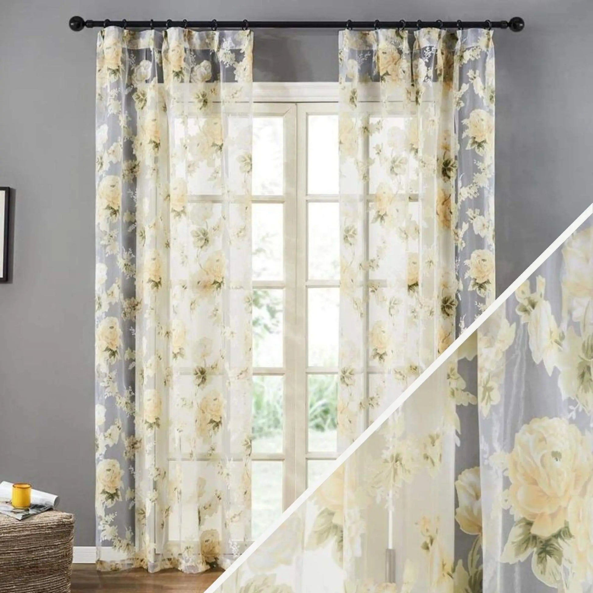 Voilages pivoines | Dame Fleur