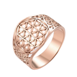 Bague Fleur de Vie rose