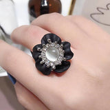 Bague Fleur Noire